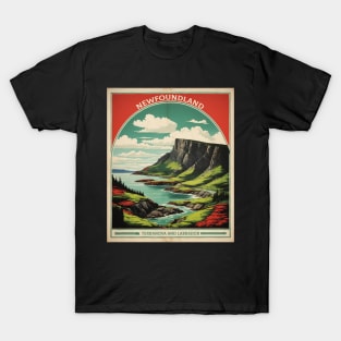 Newfoundland Canada Vintage Poster Tourism T-Shirt